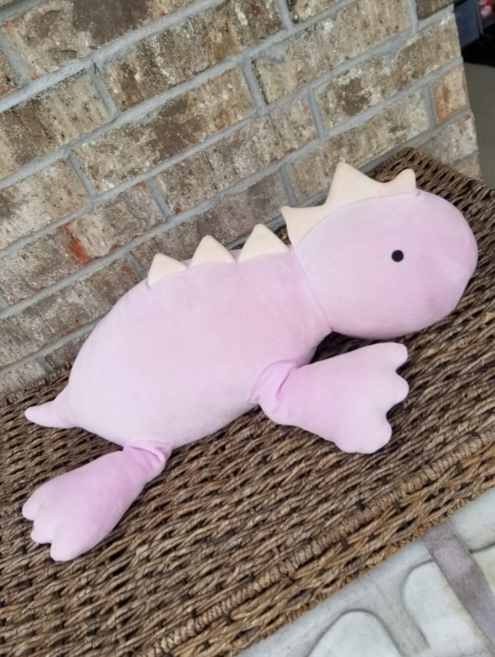 Pillowfort Weighted Plush PINK Dinosaur (3 Lbs) Sensory Stuffed Stuffie